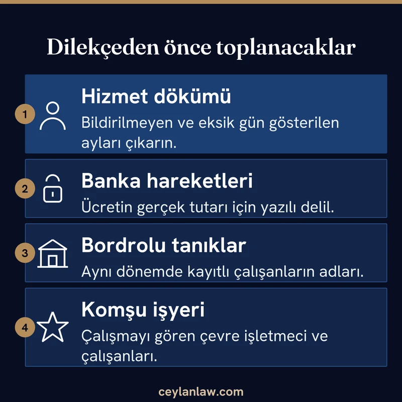 Dilekçeden önce toplanacaklar